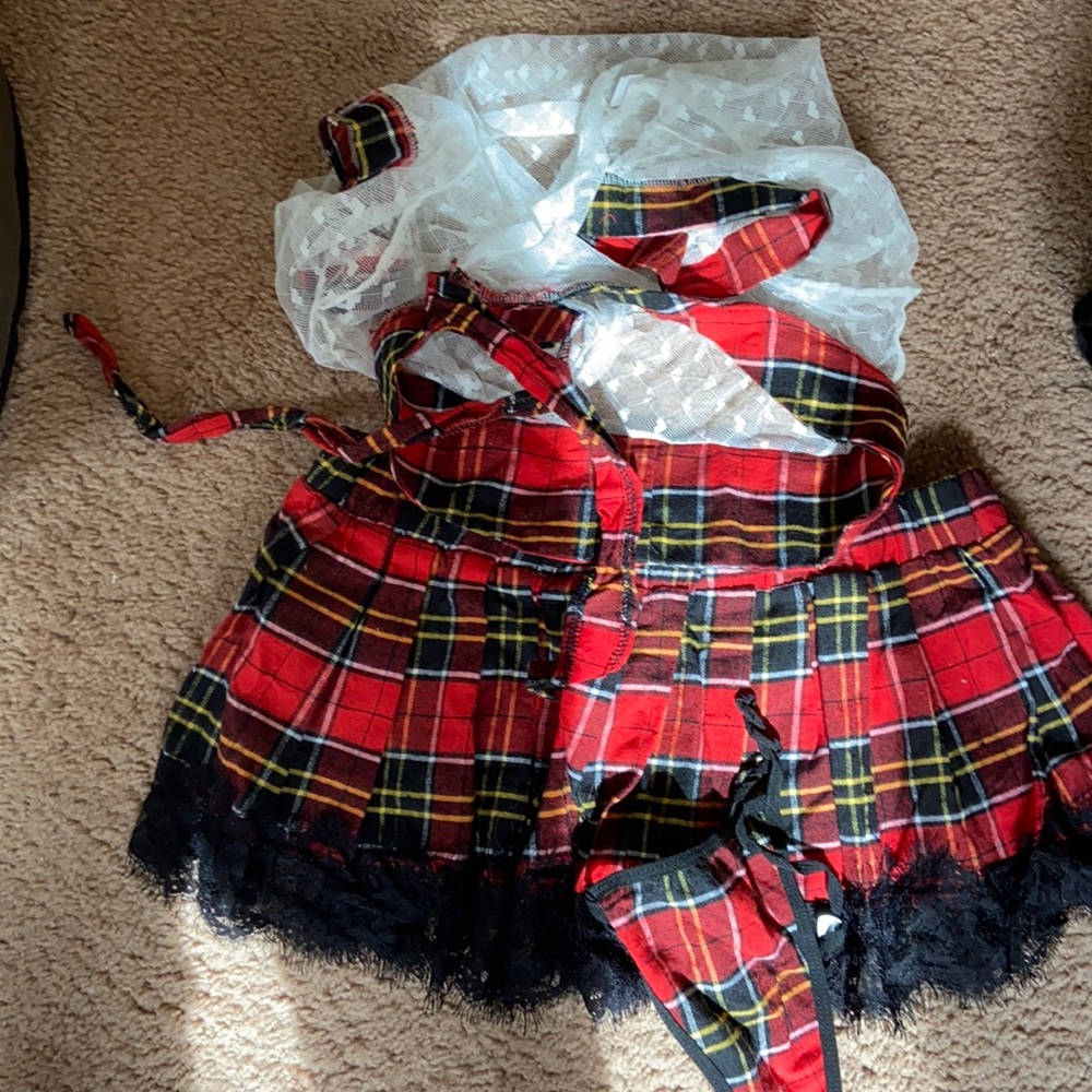 Never worn school girl lingerie set.